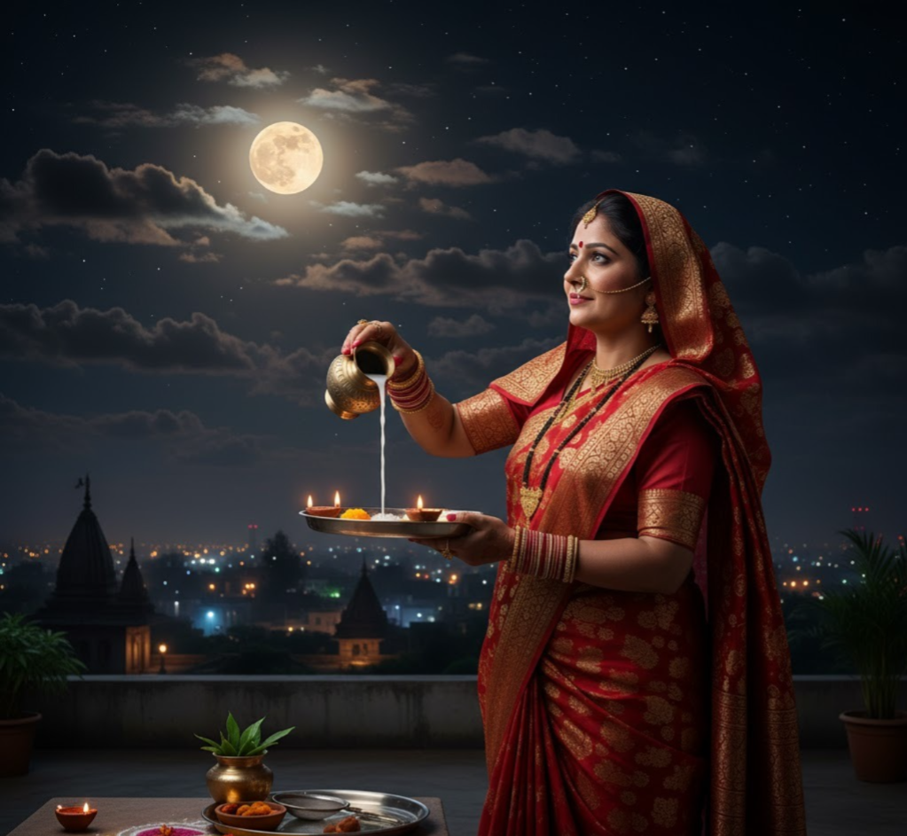 Why offer milk to moon Karwa Chauth