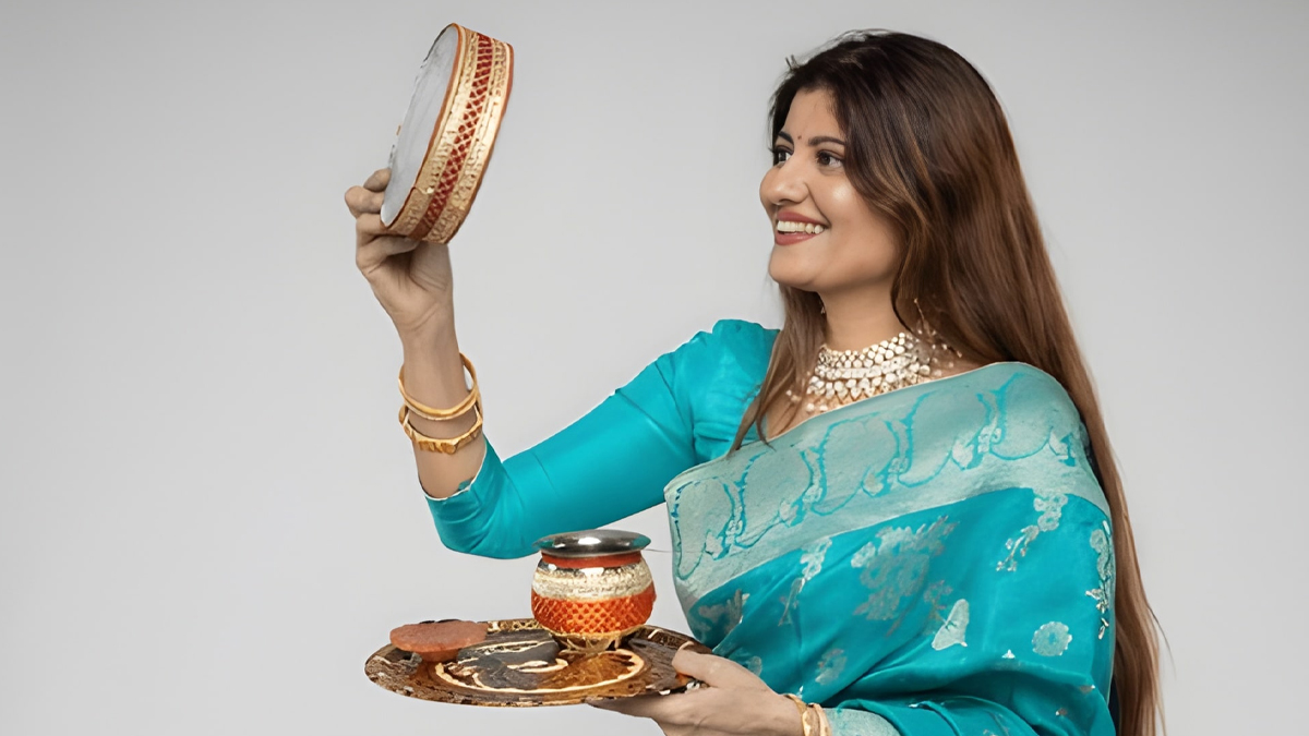 blue colour to wear on karwa chauth