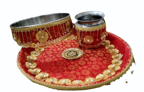 karwa chauth thali decoration