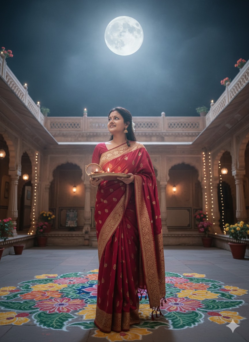 Gemini Karwa Chauth Images Editing