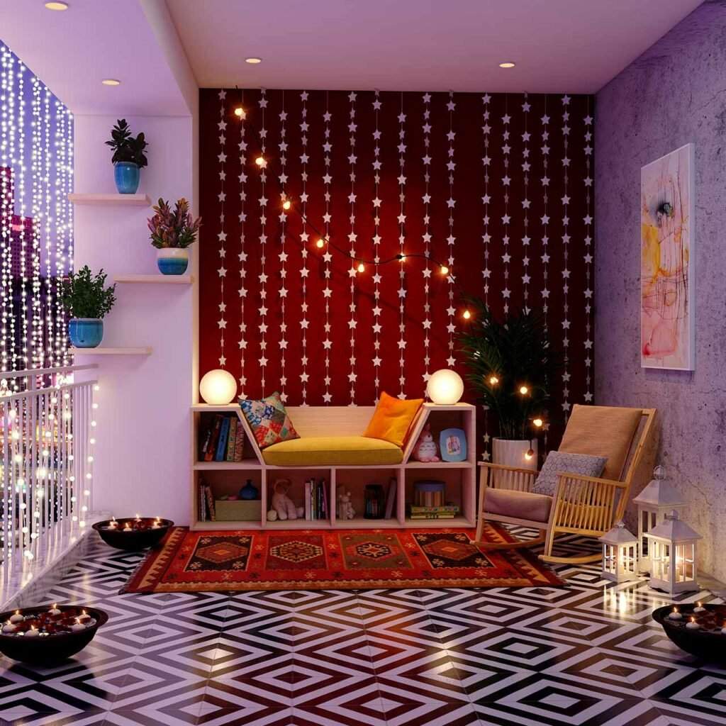 how to decorate house with fairy lights