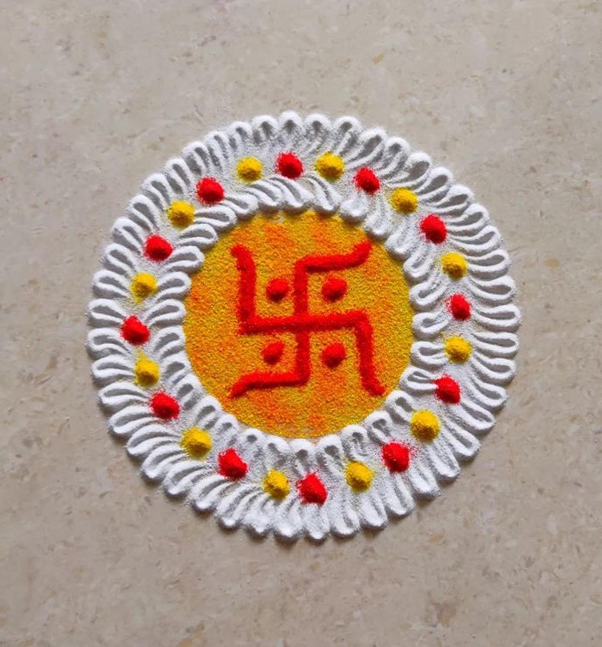 swastik rangoli