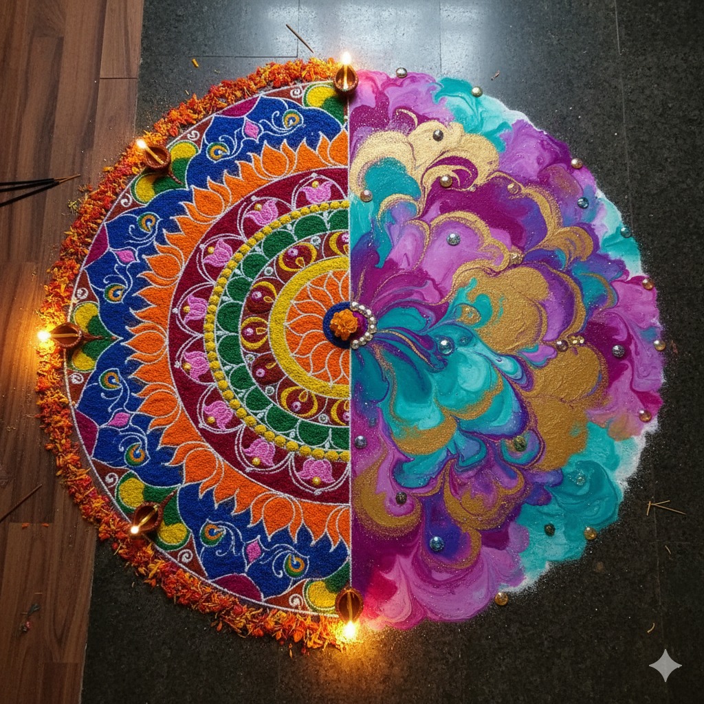 Gemini Unique Rangoli Design Ai Prompts