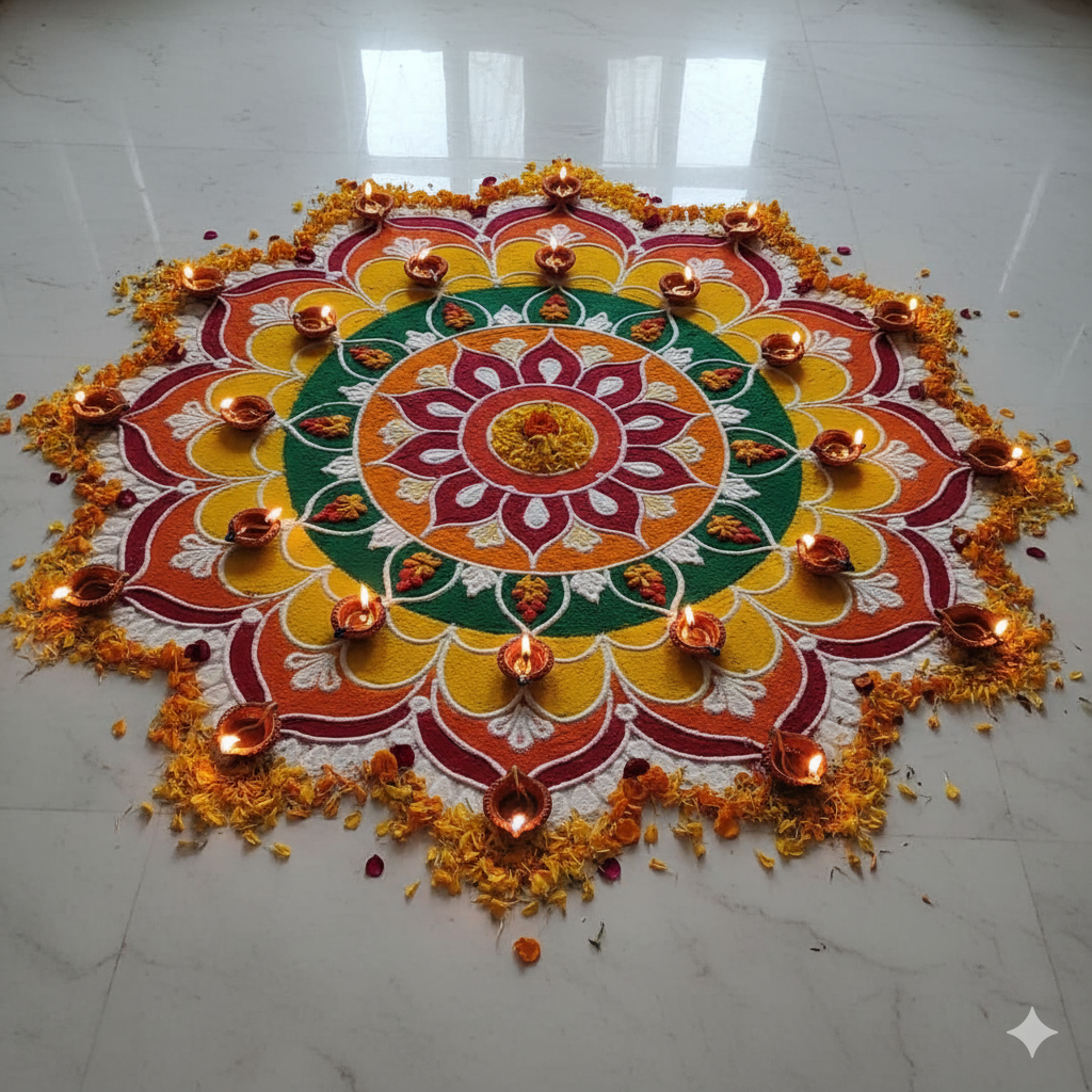 kalash rangoli designs for diwali 2025