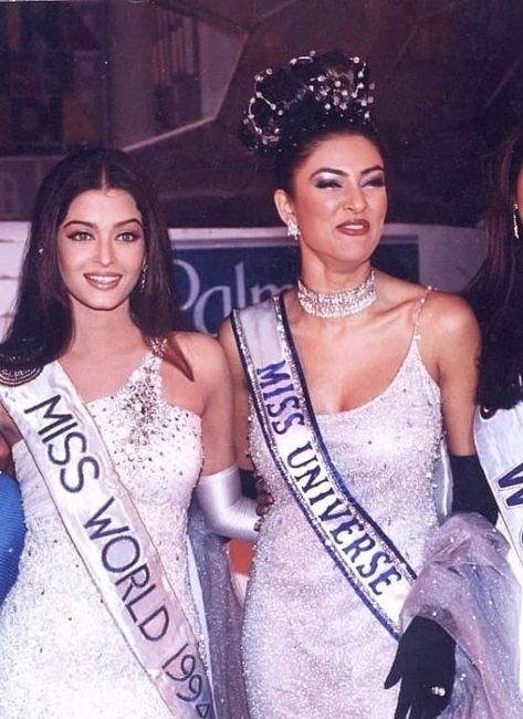 aishwarya rai and sushmita sen in miss india contest