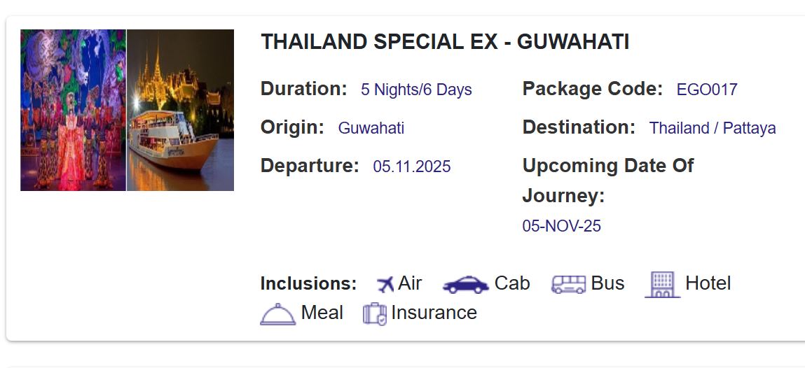 irctc thailand tour packages starting in november 2025 know facility budget and all details1