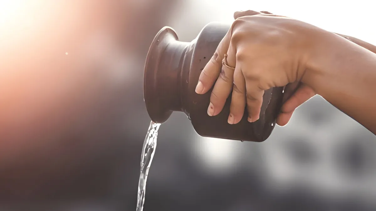 Surya Arghya with jaggery and Ganga Jal