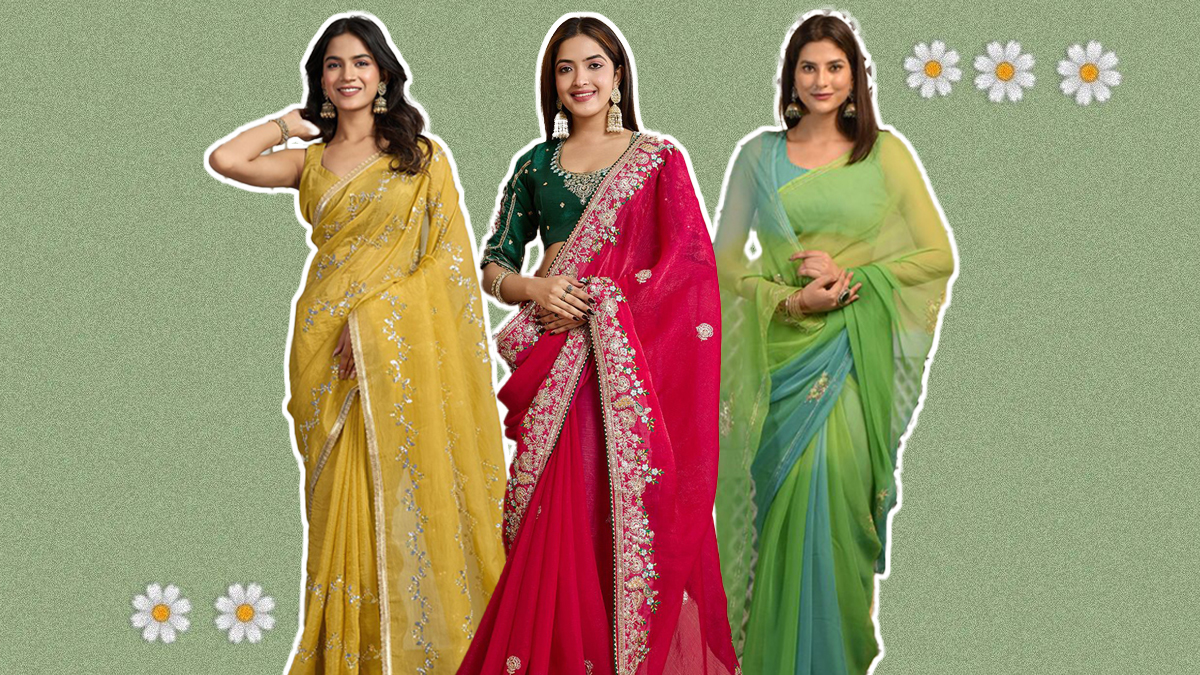 Tulsi Vivah Saree Designs: तुलसी विवाह के मौके पर स्टाइल करें इन कलर की साड़ी, देखें डिजाइंस
