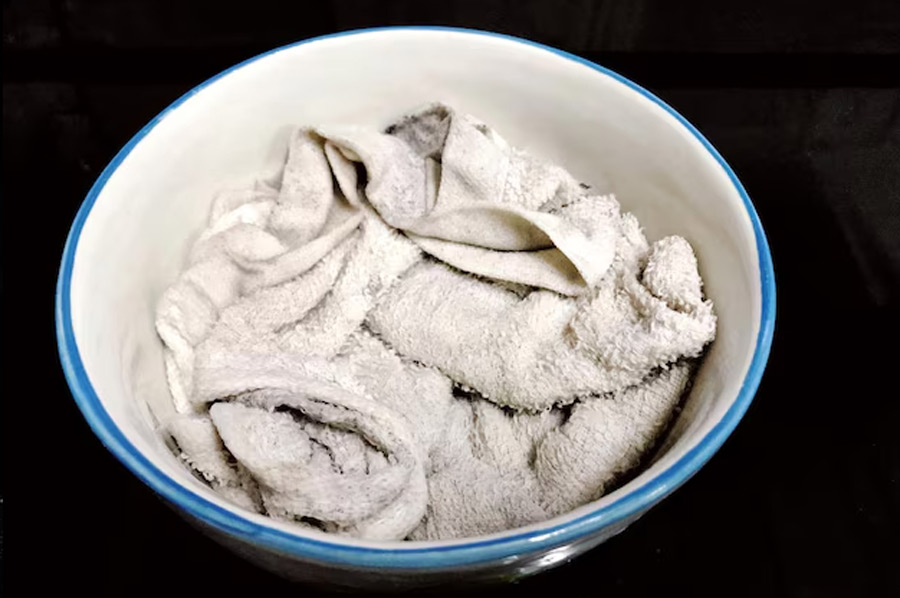 DIY kitchen towel cleaner