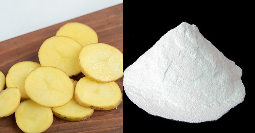 potato and chuna for cleaning