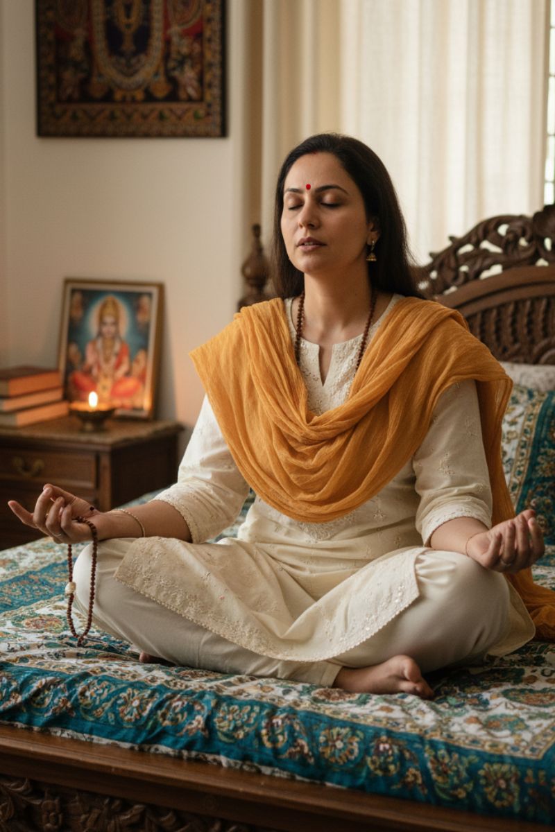 can we chant deities name or mantra on bed