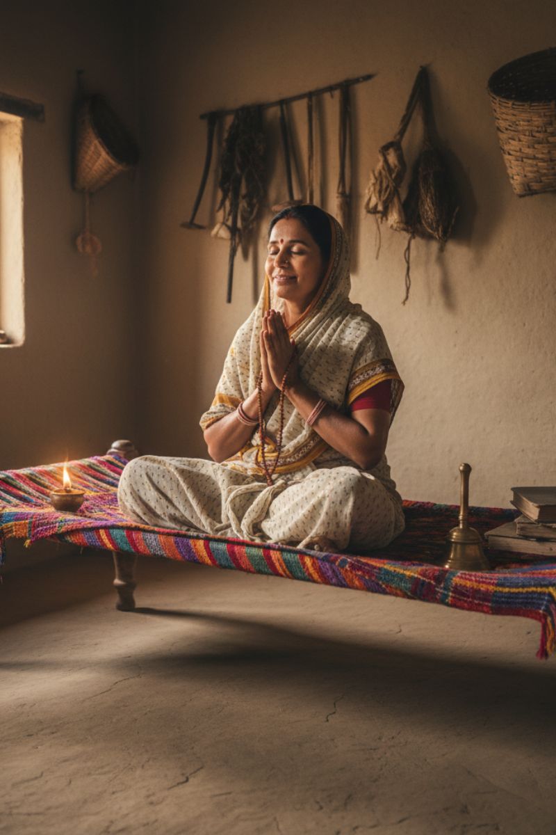 can we chant deities name or mantra while sitting on bed