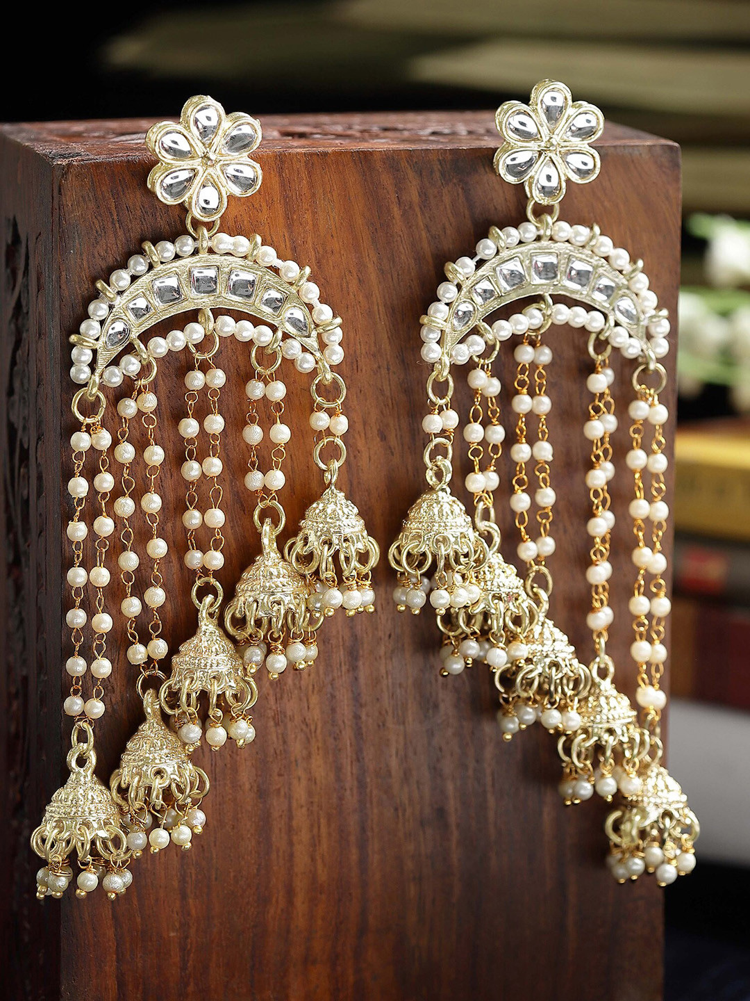 pearl tuseel jhumka