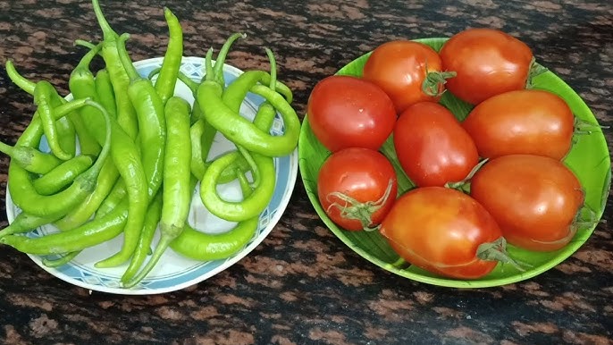 tamatar aur hari mirch ki sabji recipe in hindi