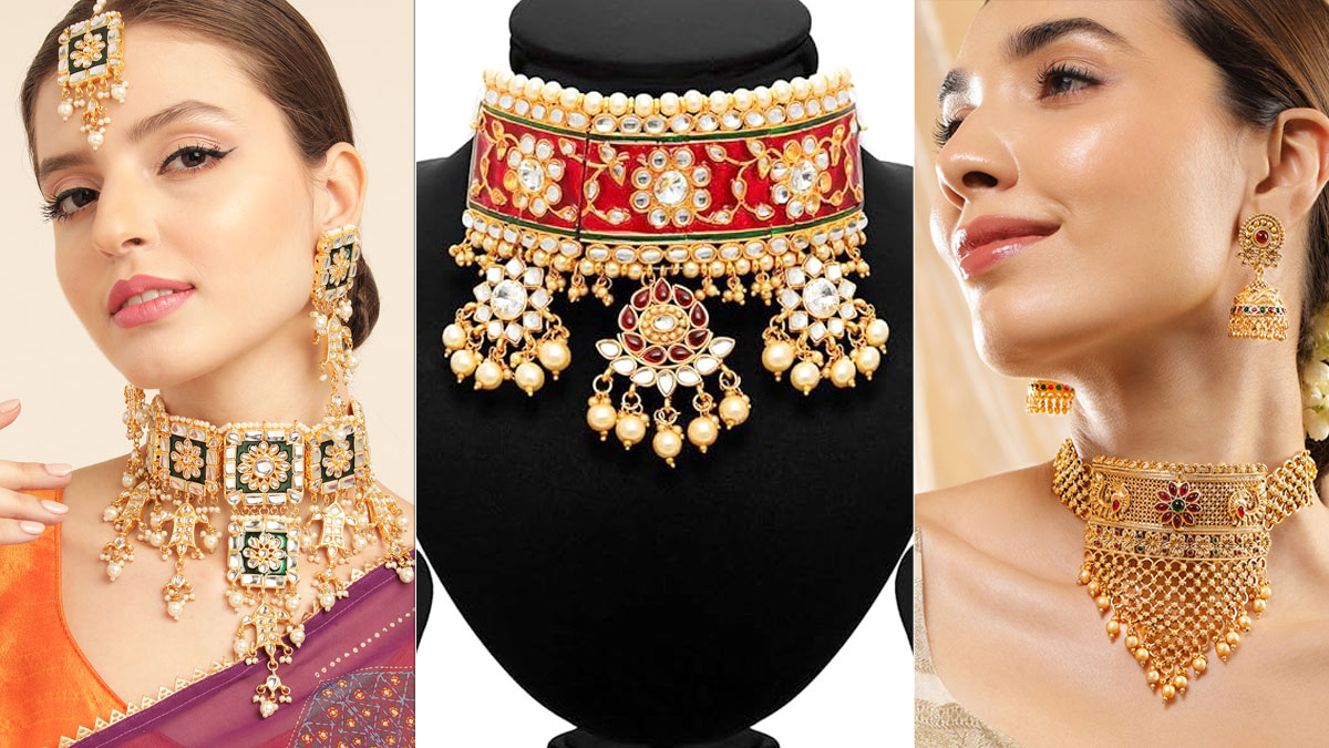 Rajputana Choker Designs: बनारसी साड़ी संग पहनें ये राजपूताना चोकर, महारानी जैसा दिखेगा लुक
