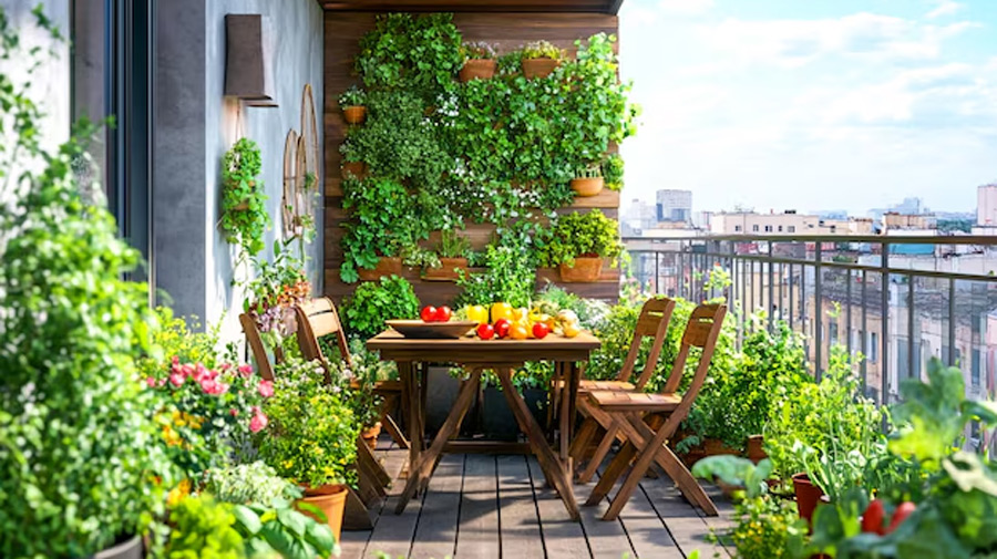 ,balcony plants design