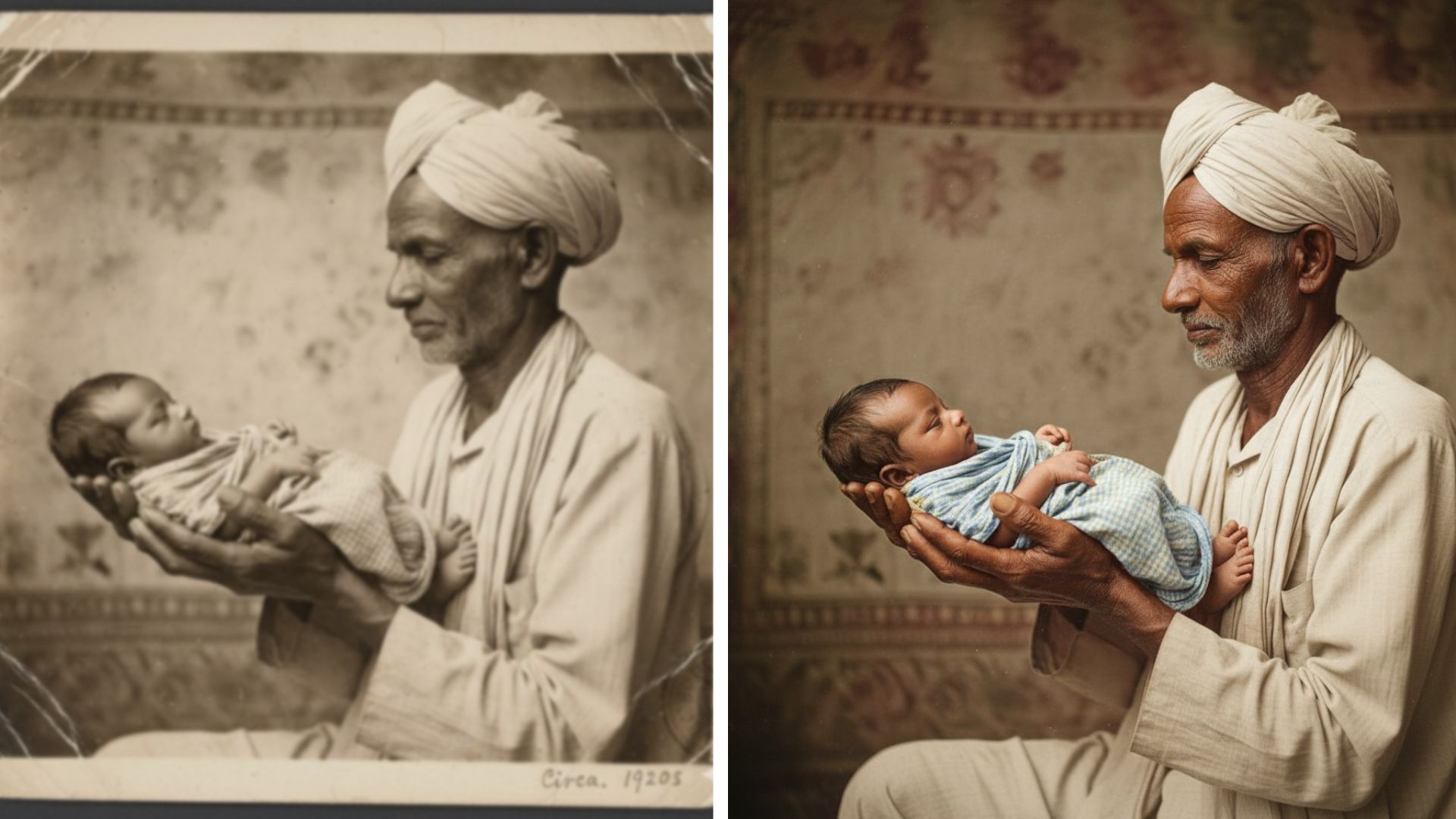 how to convert black and white blur photo clear with google gemini ai prompts image generating1