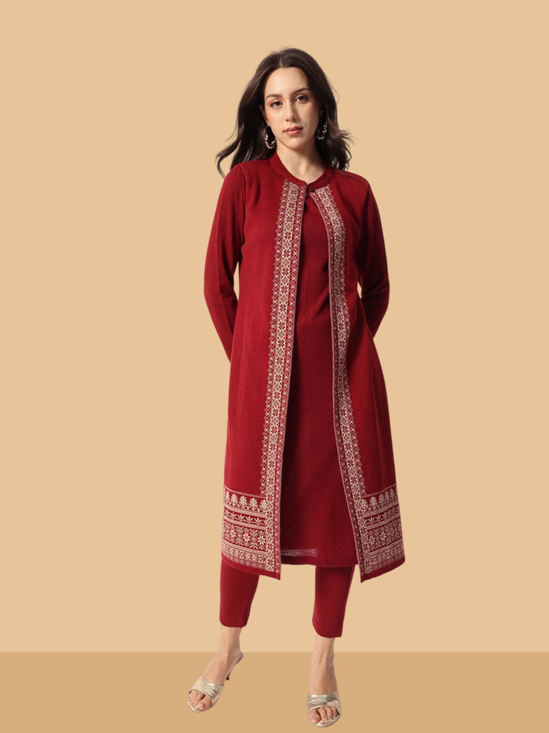 open woolen kurti