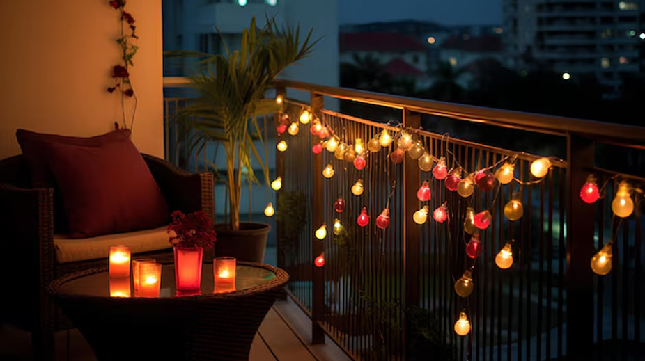 winter balcony decoration