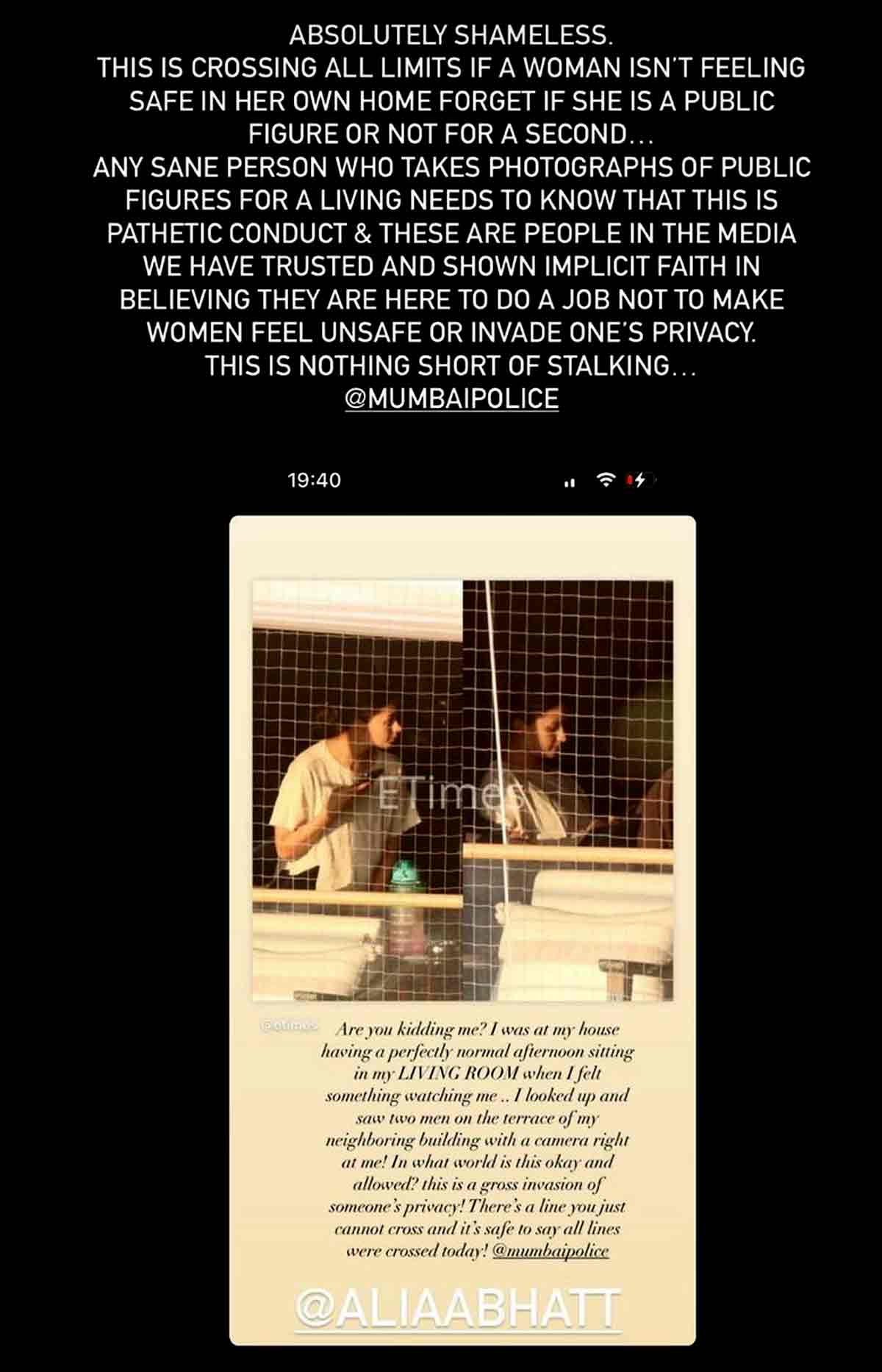 alia bhatt anger on paprazi