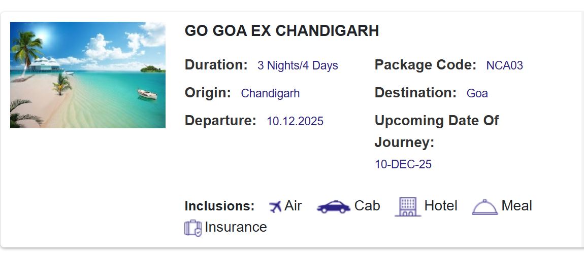 irctc december 2025 best tour packages to visit under budget 2