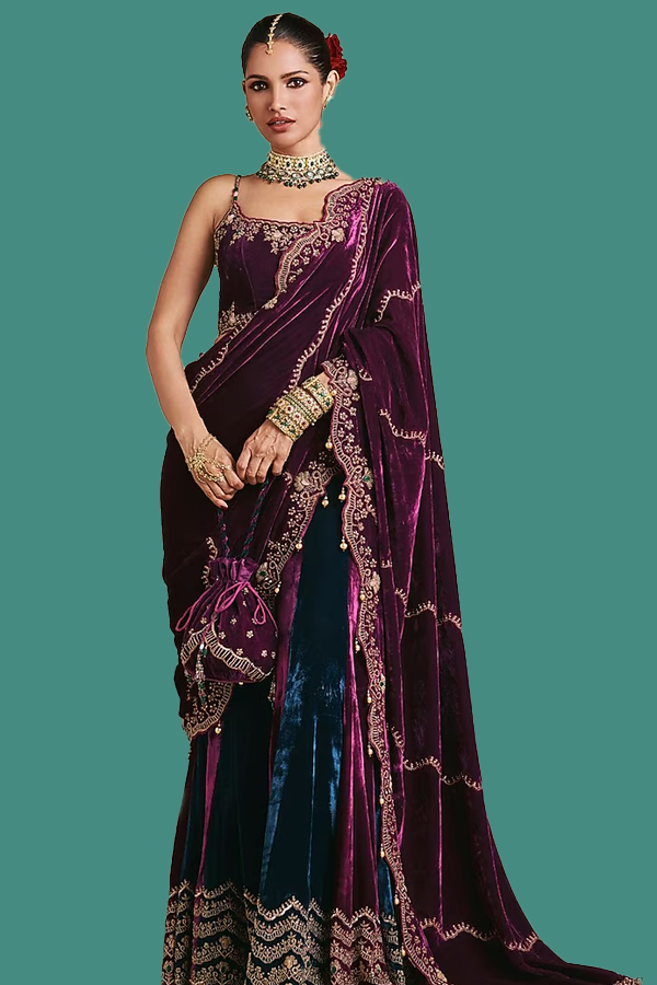 zari work saree