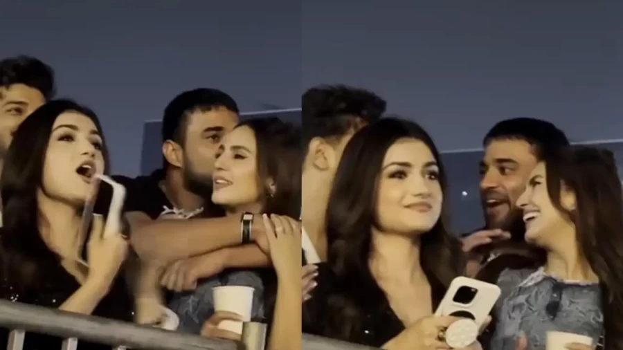 huma qureshi viral video in music concert with rachit singh