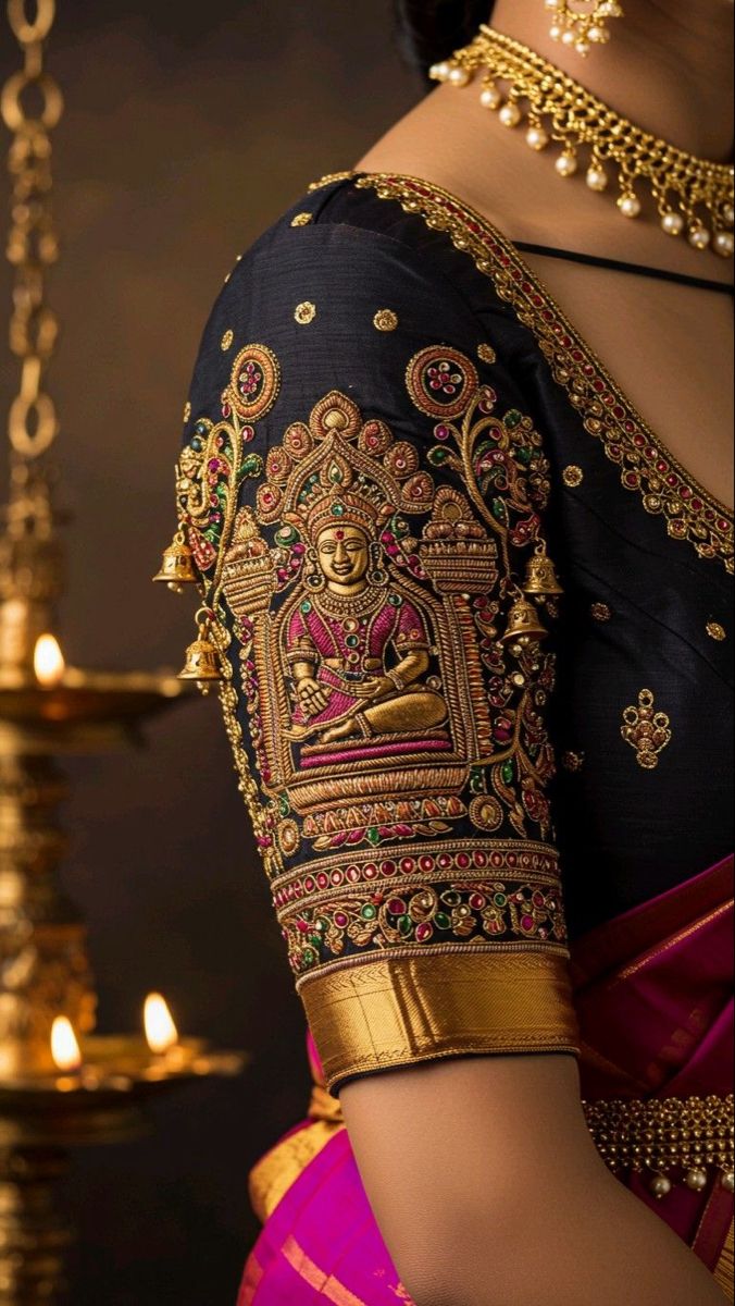 embroidery sleeve designs for blouse