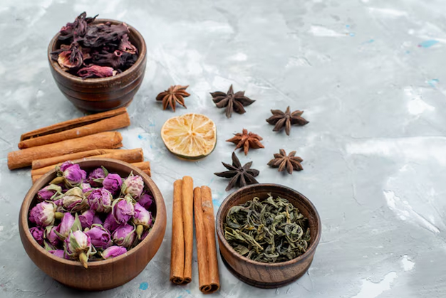 rose and tulsi  petals masala