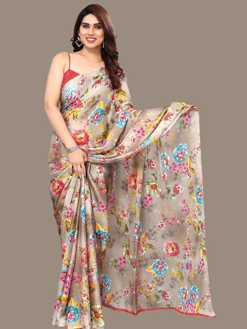 small flower saree