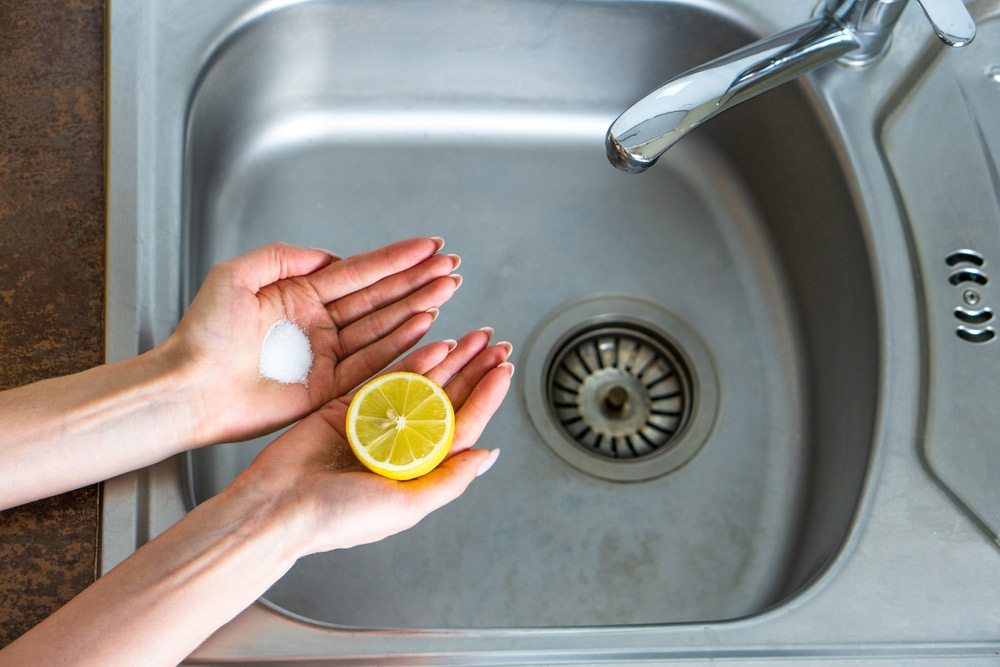 how to use lemon peel in sink cleaning