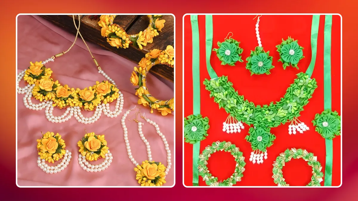 Mehendi function floral accessories