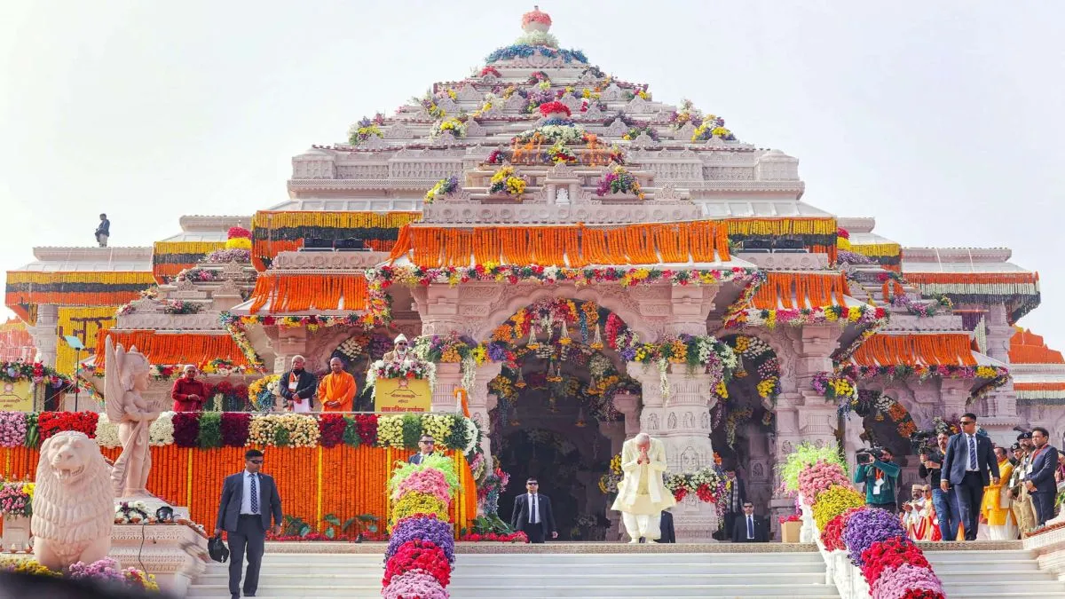 ram mandir dhwajarohan rare coincidence of abhijit muhurat and tuesday