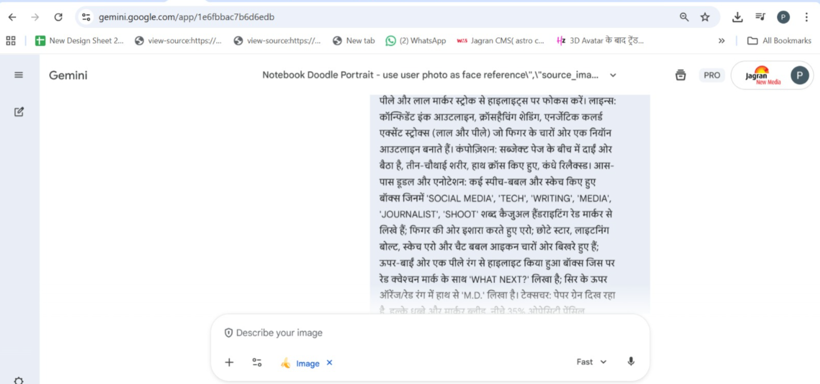 doodle portarit image prompt