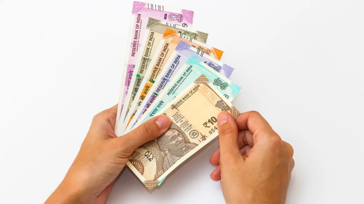 money in hand of women