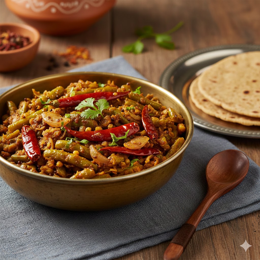 Rajasthani style Gwarphali sabzi