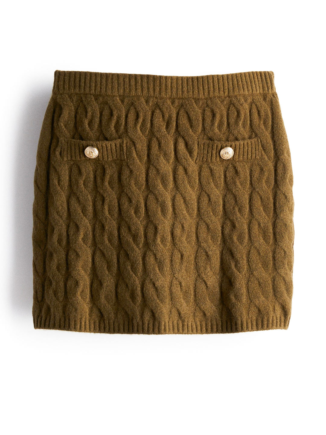 wollen skirt with buttons