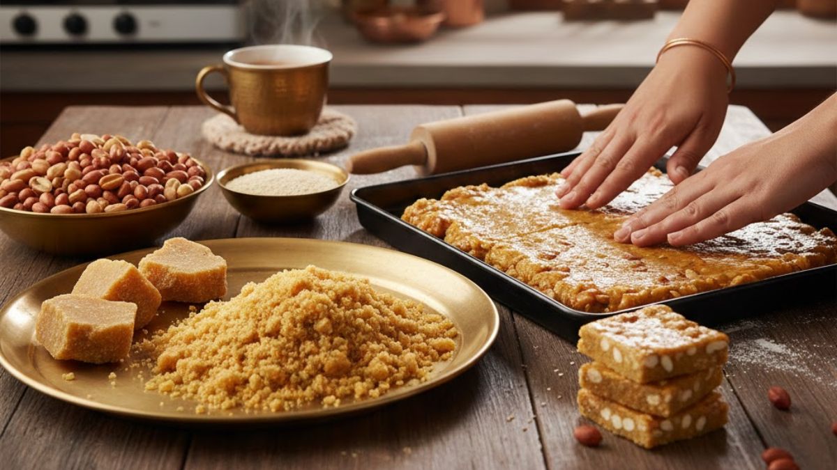 Gajak Recipe: सर्दियों में घर पर गुड़ और मूंगफली से कैसे बनाएं गजक? नोट करें आसान रेस‍िपी
