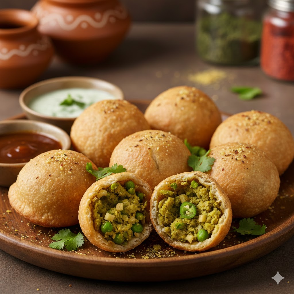 Easy Aloo Matar Kachori recipe