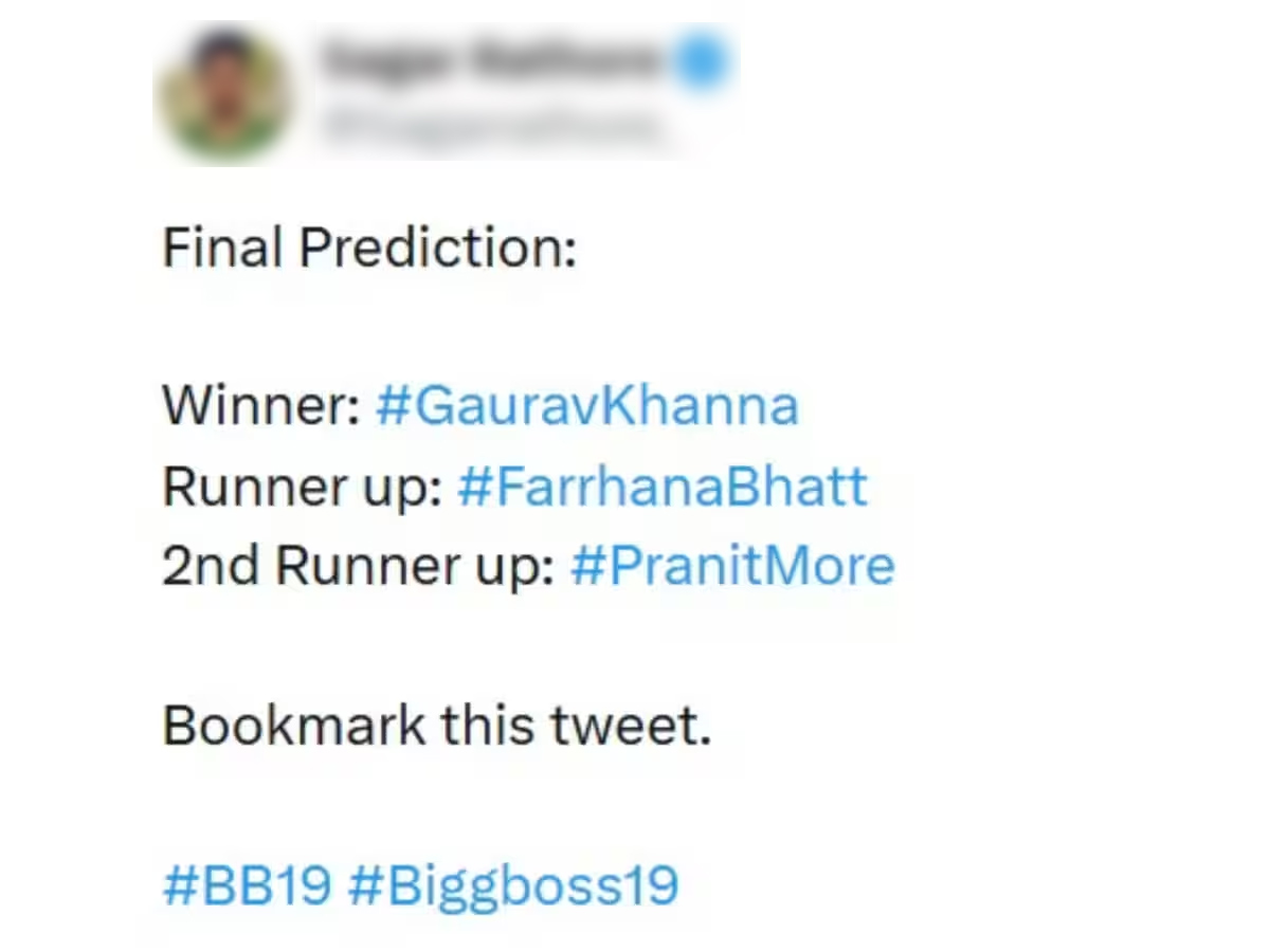bigg boss 19 winner prediction