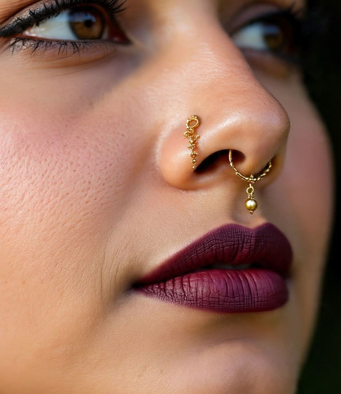 fancy nose pin designs