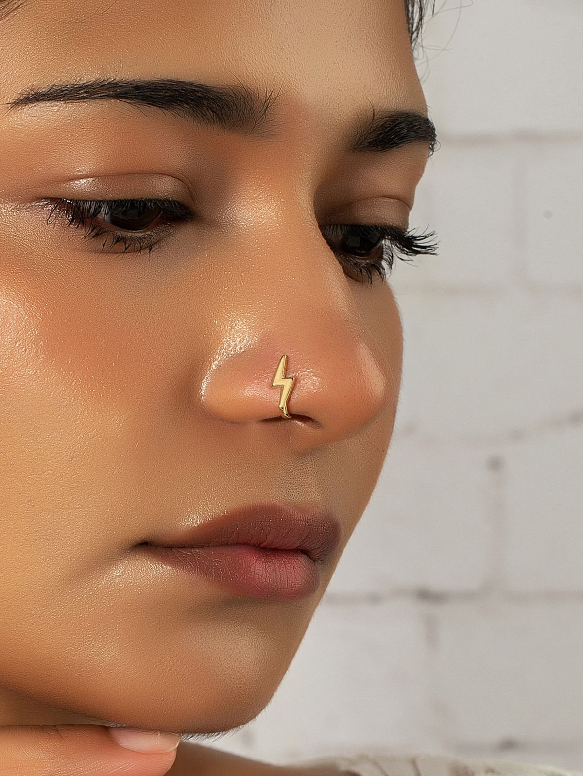 zig-zag nose pin