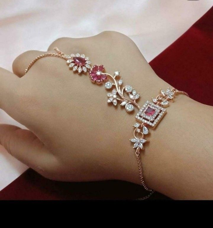 gold plated hathphool designs for thin hands