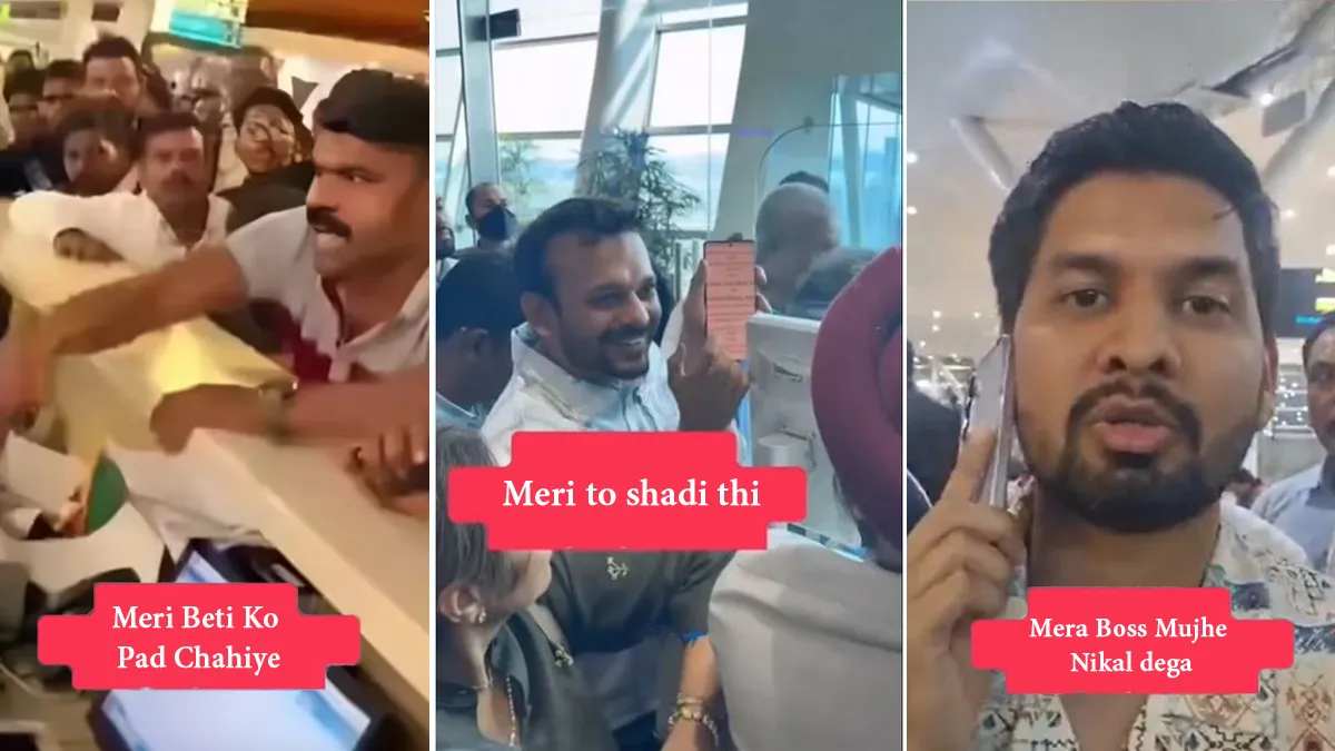 indigo flight cancel viral video father fight for sanitary pad to groom failed to attend his wedding