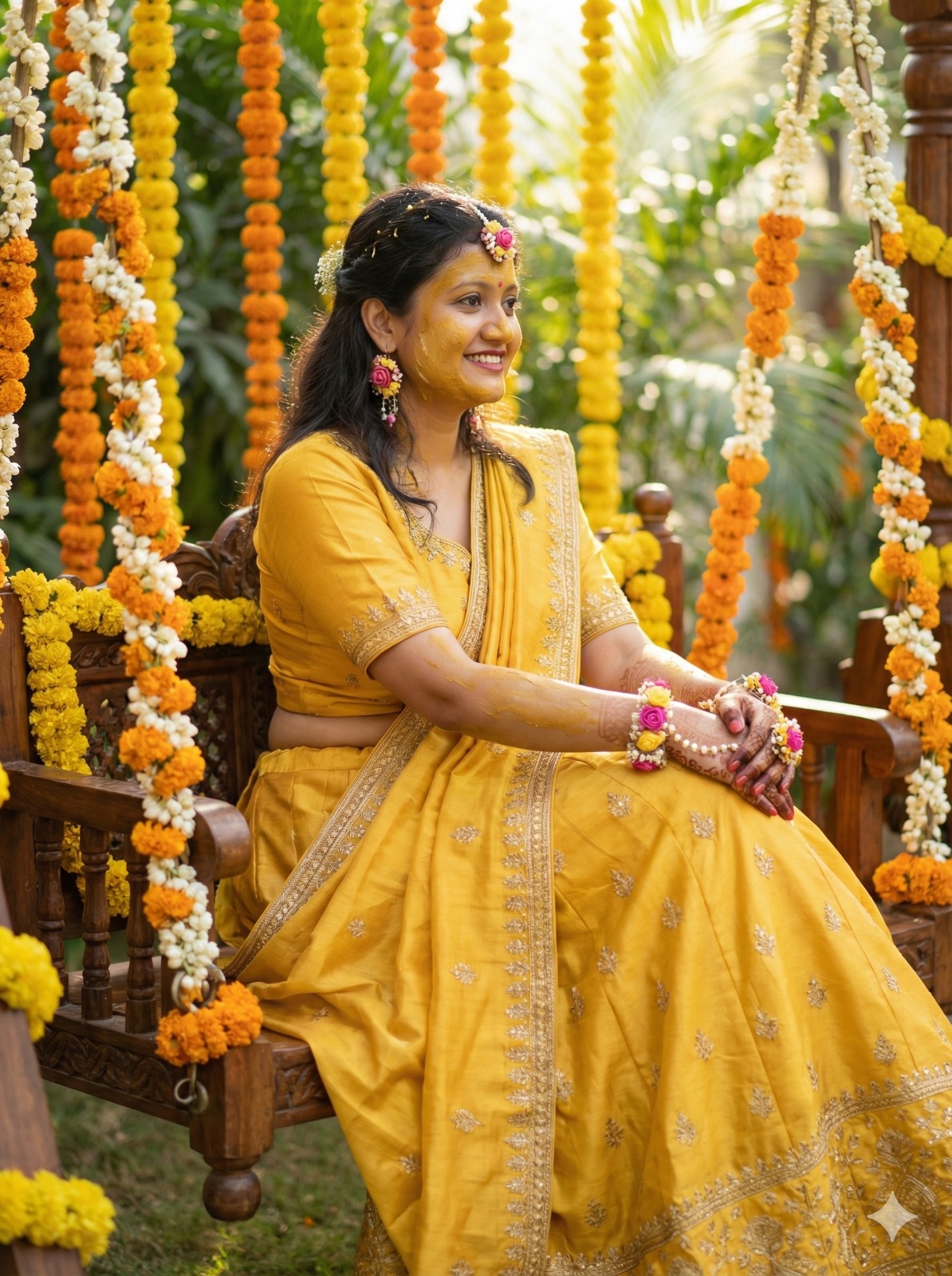 gemini haldi mehandi ai prompts for image generation