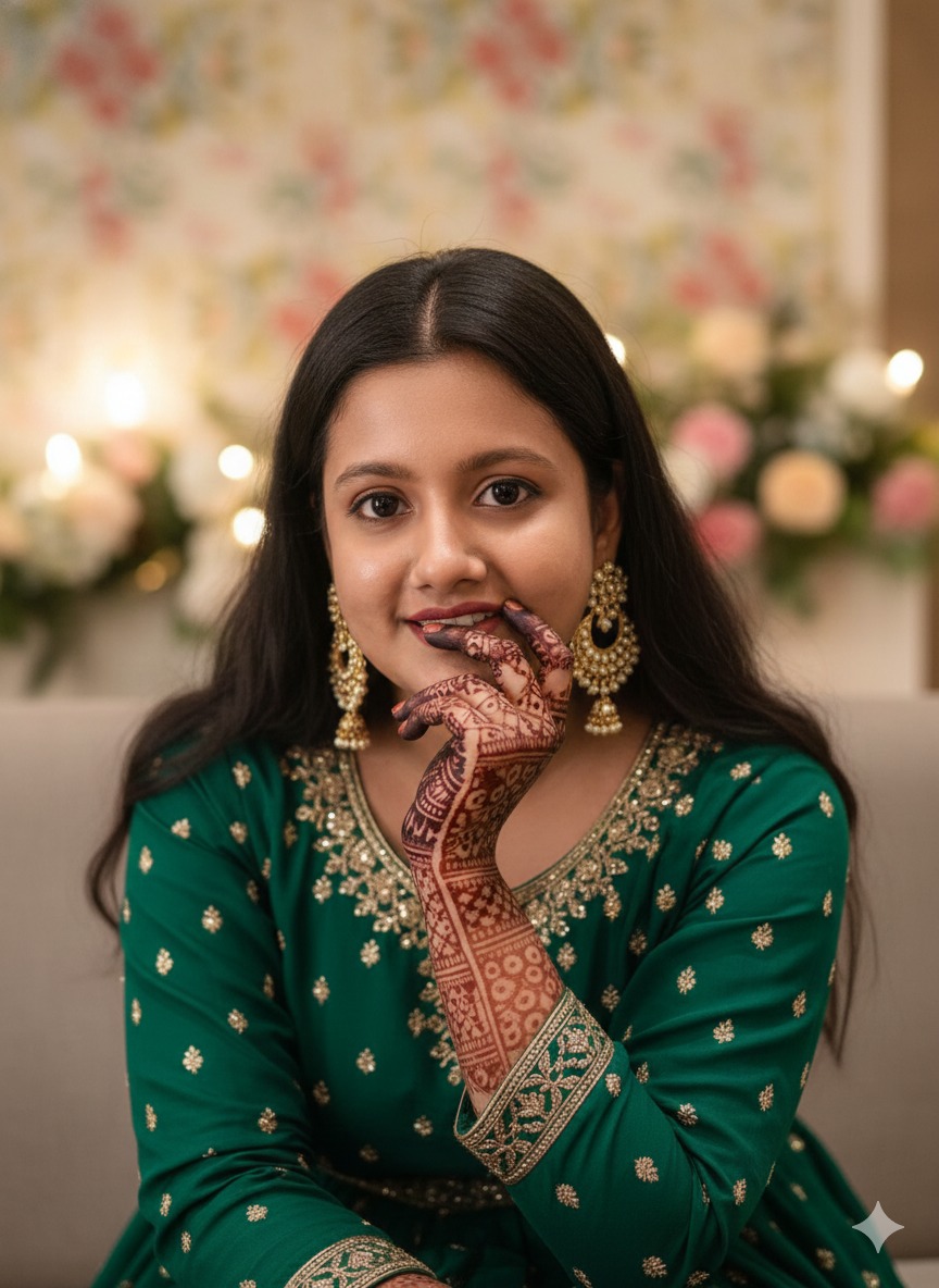 gemini haldi mehandi ai prompts for image generations