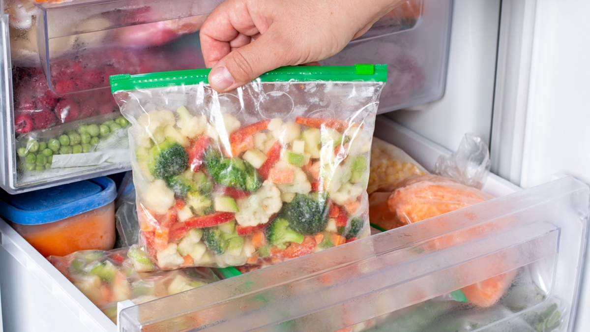 vegetable in freeze