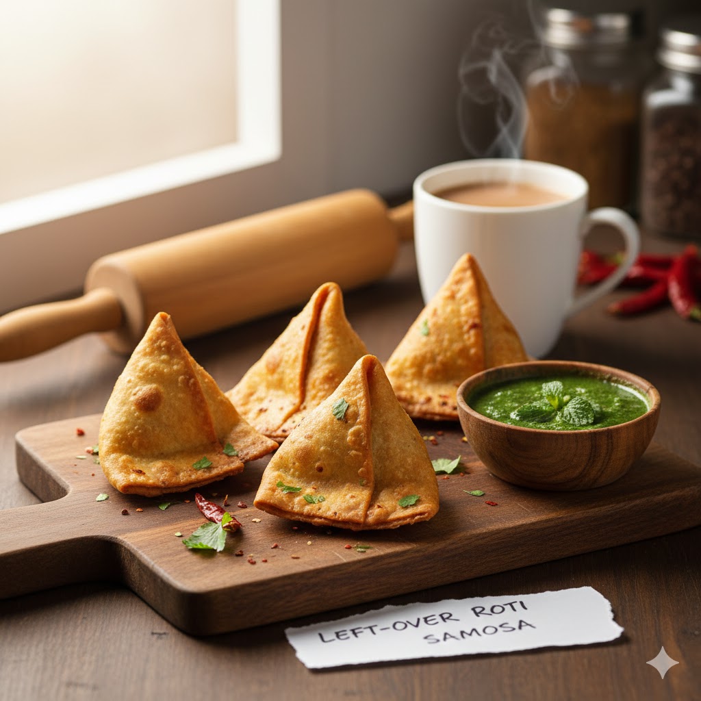 बासी रोटी से बनाएं क्रिस्पी समोसा