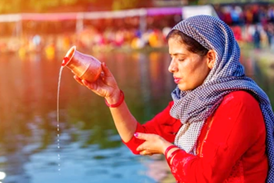 Brass vessel Surya Arghya