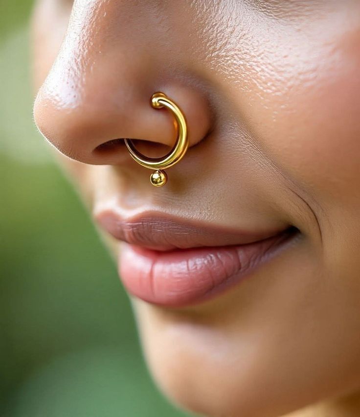 tiny gold nose ring ideas